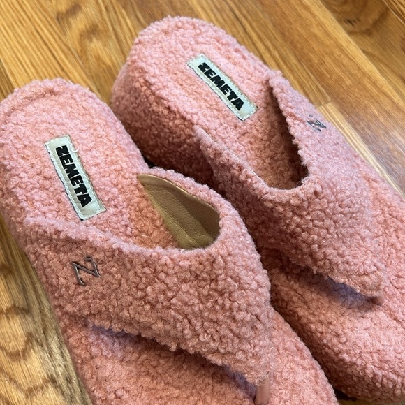 ZEMETA Platform pink motor thong sandal flip flop size 10 women’s new w/out box - Picture 5 of 10